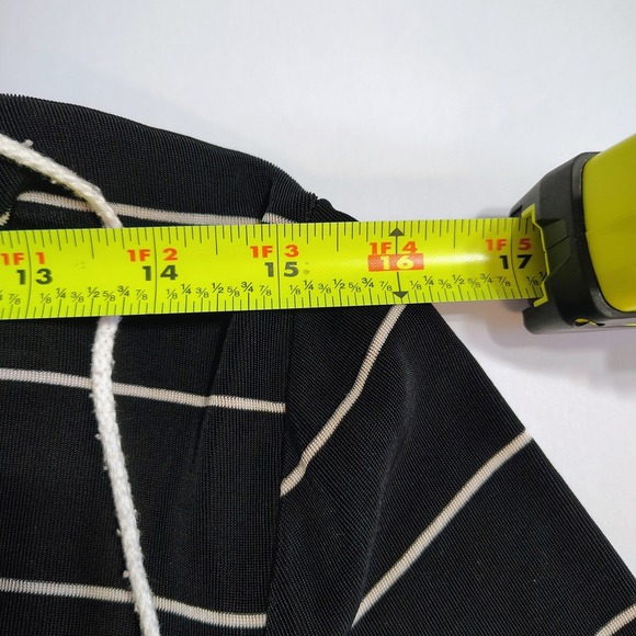 Y2K N Touch Women's Black White Stripe Mesh/Sheer Zip Up Hoodie‎ Pockets - Picture 6 of 12